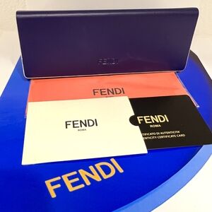 NEW FENDI Glasses Case Blue